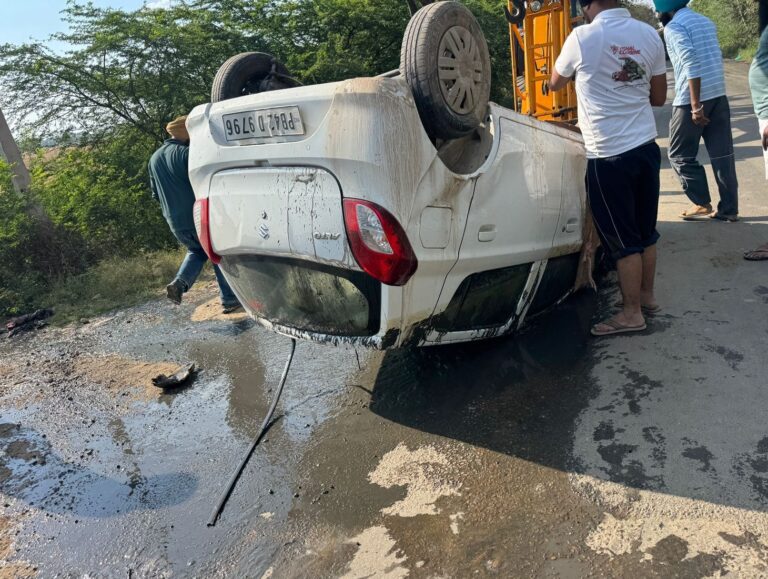Car falls from damaged bridge on Patiala-Pehowa Road, Infant among those rescued