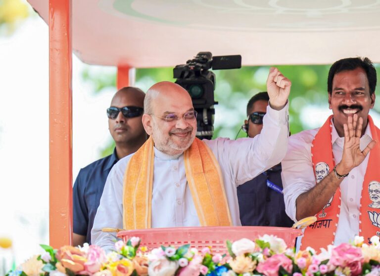 Amit Shah campaigns in Haripad ahead of Kerala Assembly bypoll