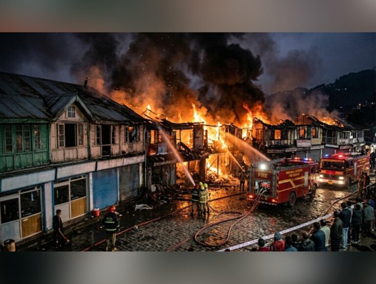 Fire destroys shops in kasauli heritage market; no injuries reported