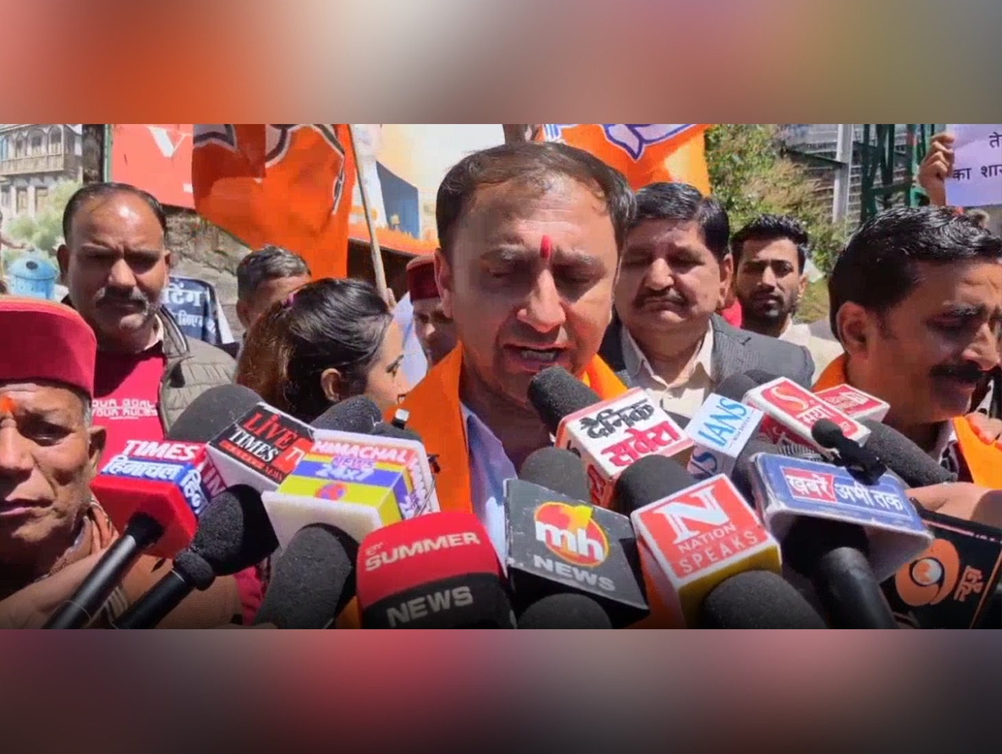 BJP Stages Protest Against Himachal Congress Govt
