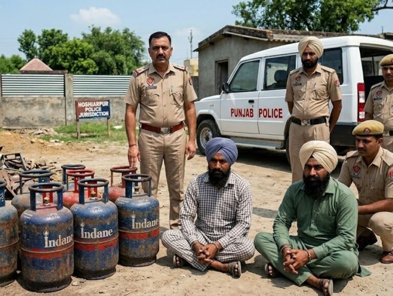 Two held for pilfering LPG in Hoshiarpur