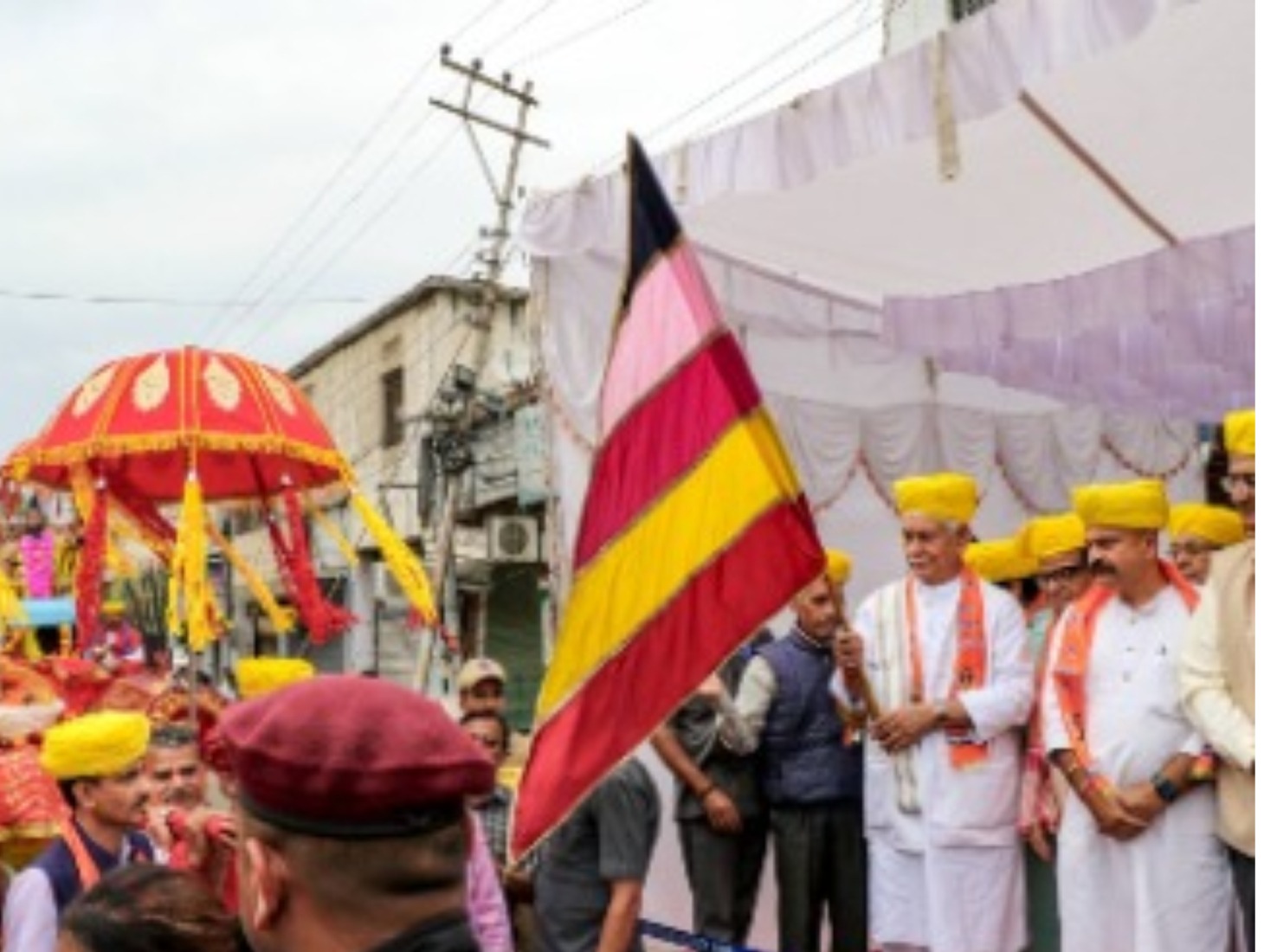 LG Manoj Sinha Flags Off Shobha Yatra on Parshuram Jayanti in Jammu