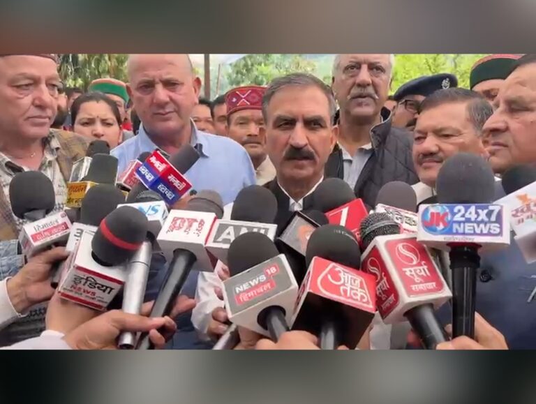 CM Sukhu targets BJP, questions Rs 1,500 crore aid delay