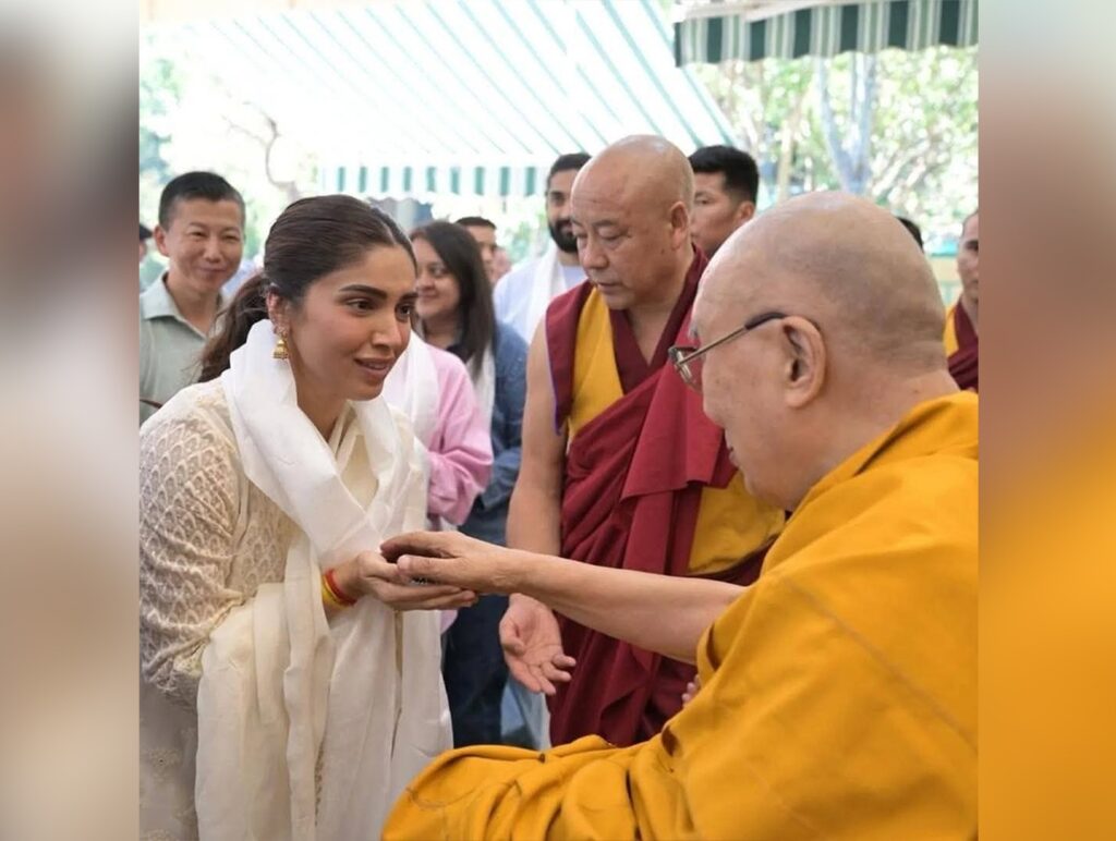 Bollywood Actress Bhumi Pednekar Visits Dalai Lama Temple in McLeodganj