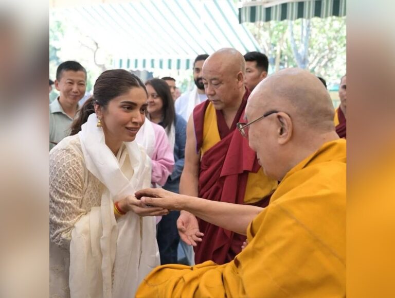 Bollywood Actress Bhumi Pednekar Visits Dalai Lama Temple in McLeodganj