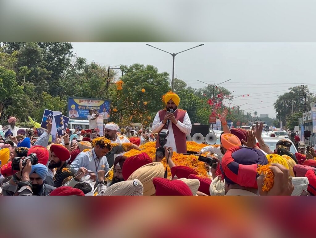 Bhagwant Mann’s ‘Shukrana Yatra’ Receives Grand Welcome in Patiala