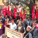 CITU Protests Against Labour Codes in Shimla, Burns Copies Outside DC Office