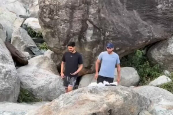 Gujarat Titans Star Enjoys Chilly Waters Near Dharamshala Amid IPL Buzz