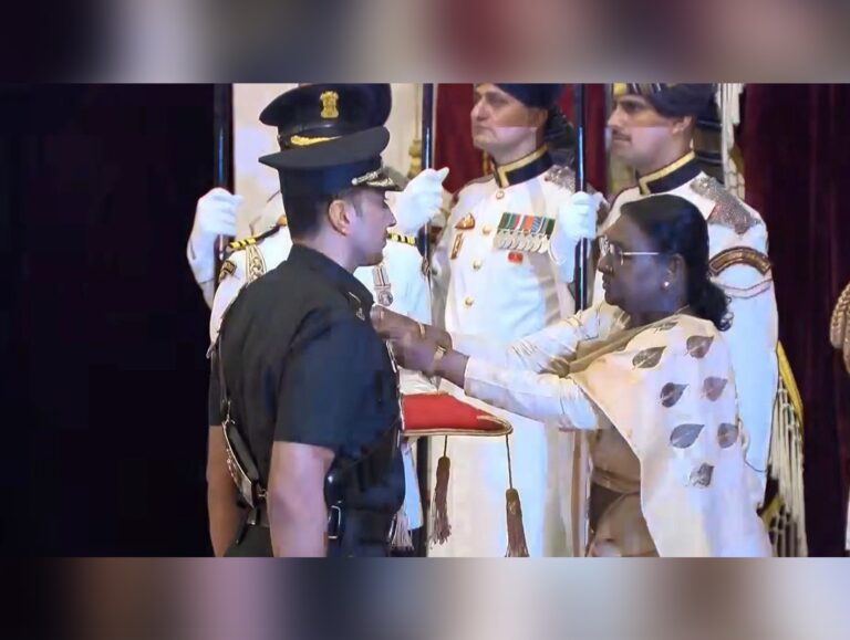 1. Mohali’s Major Arshdeep Singh Gill Receives Kirti Chakra from President