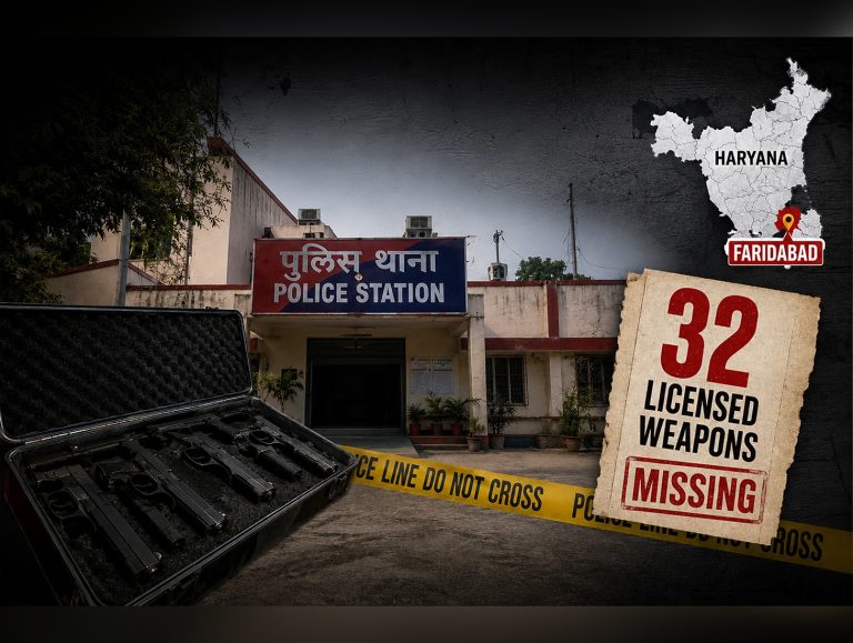 32 Licensed weapons missing from Faridabad Police Station, ASI suspended