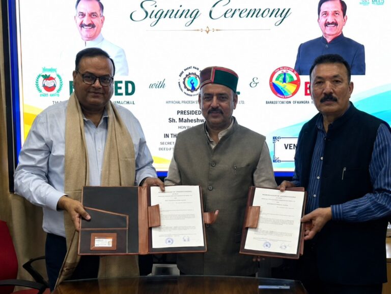 Himfed Signs MoUs to Boost Export of Himachal Products and Improve Seed Supply