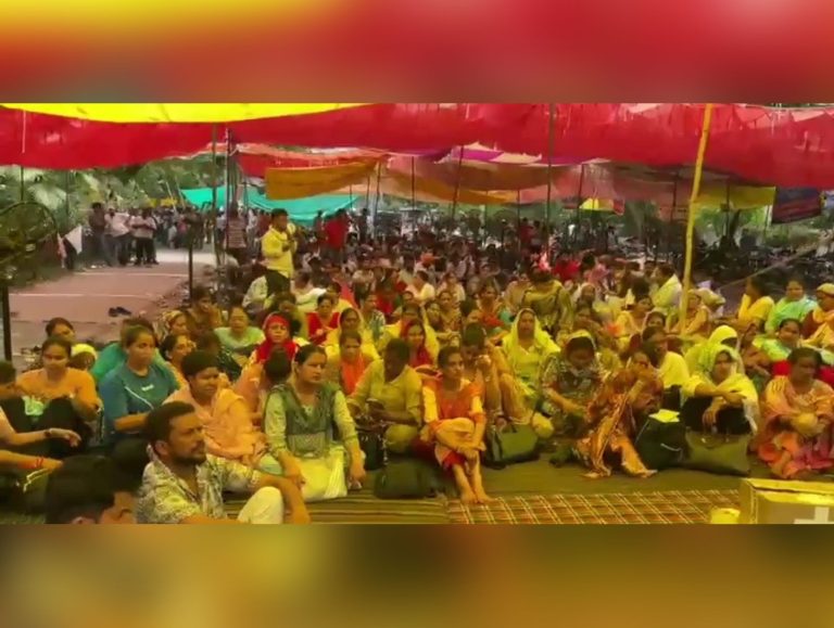 PSPCL outsourced workers continue protest over pending demands in Patiala