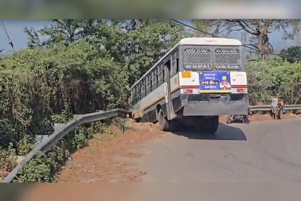 Brake Failure Suspected as Bus Crashes into Safety Barrier in Dharamshala