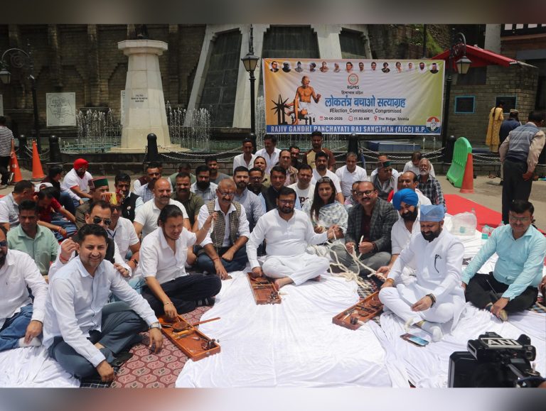 Congress stages save democracy protest in Shimla, alleges misuse of institutions