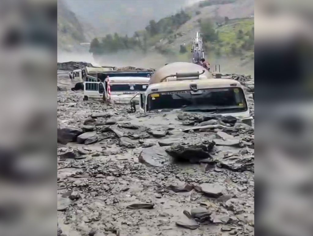 Heavy Rain Triggers Flash Floods, Landslides in Jammu and Kashmir, Road Closed