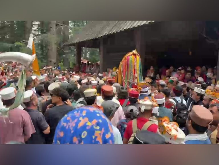 Hundreds witness historic Dev Milan of Raja Ghepan and Mata Hidimba in Manali