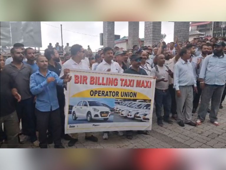 Kangra taxi drivers protest against ATS, GPS system in Dharamshala