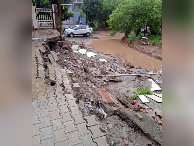 Boundary wall collapses at housing society in Panchkula, residents allege contractor negligence