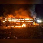 8 killed after bus rams truck, catches fire