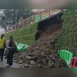 Heavy rain triggers landslide near Shimla’s Christ Church, wall collapses