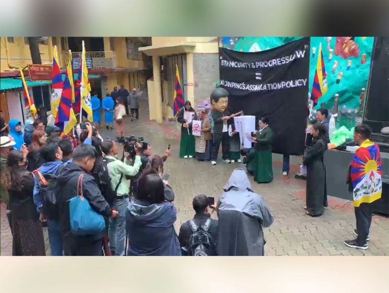 Tibetans rally in Dharamshala against China’s new law