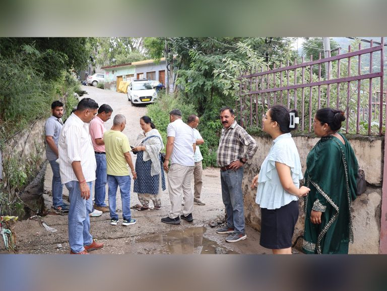 Rainwater enters Kullu’s BSNL colony as heavy monsoon showers disrupt normal life