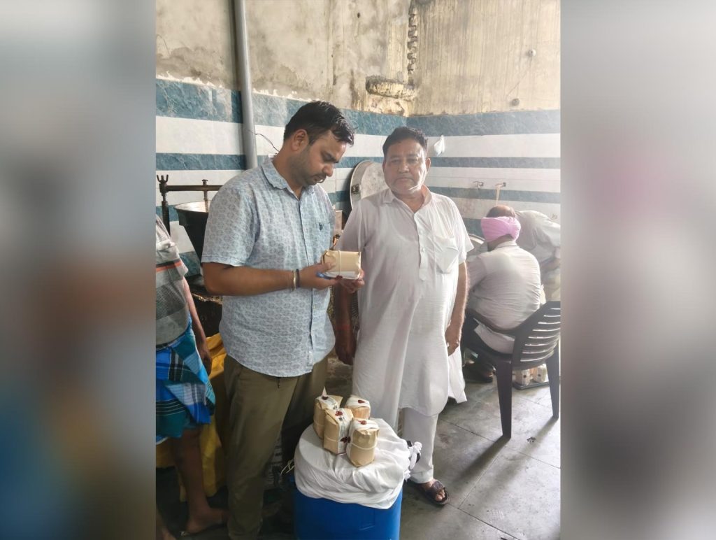 Food safety officials seize suspected coloured chamcham stock in Rajpura; laboratory testing to determine further action.