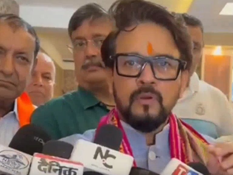 Anurag Thakur takes aim at Congress, says ‘khatara model’ delivered
