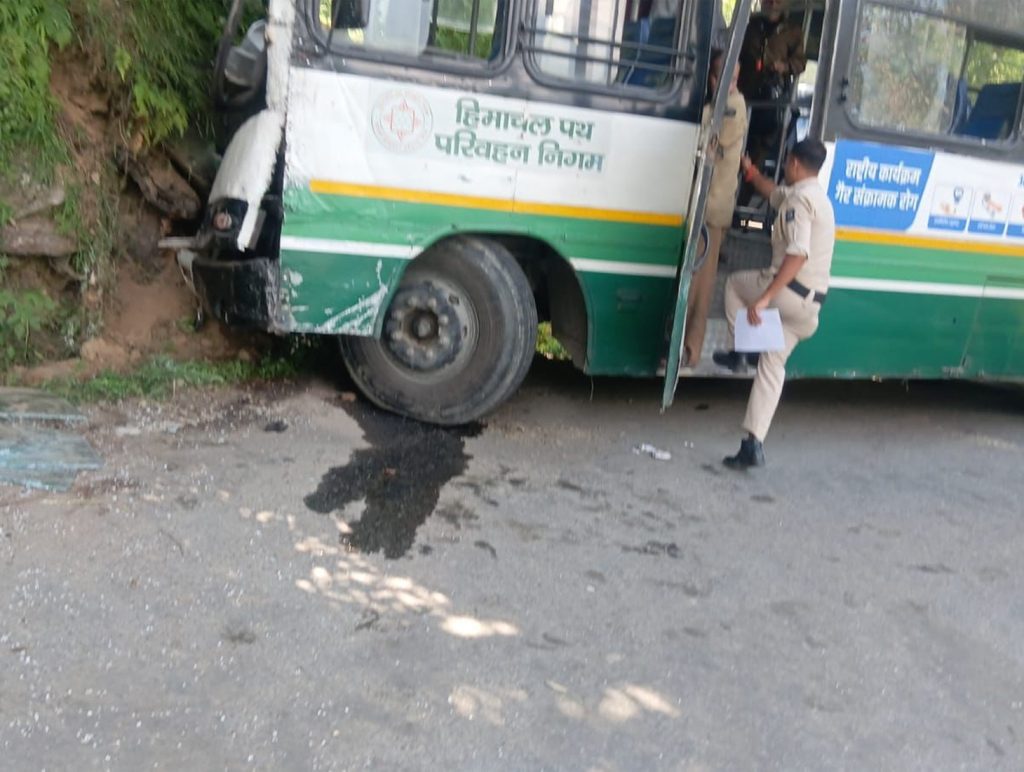 60-Plus Passengers on HRTC Bus Involved in Crash