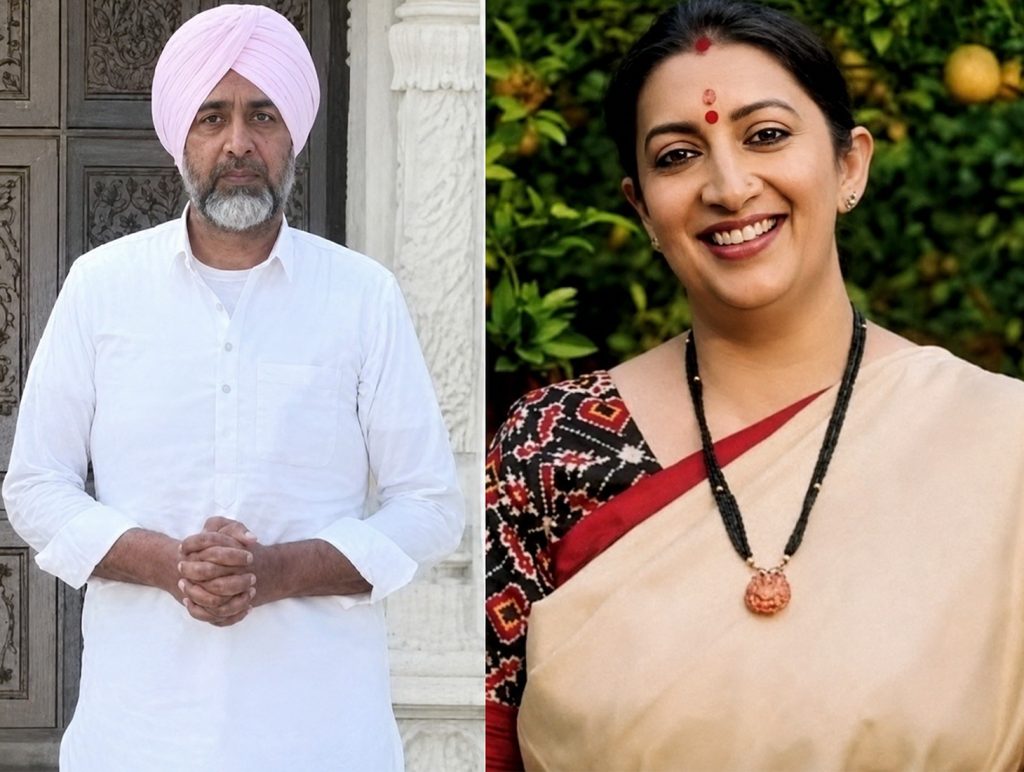 Manpreet Badal and Smriti Irani