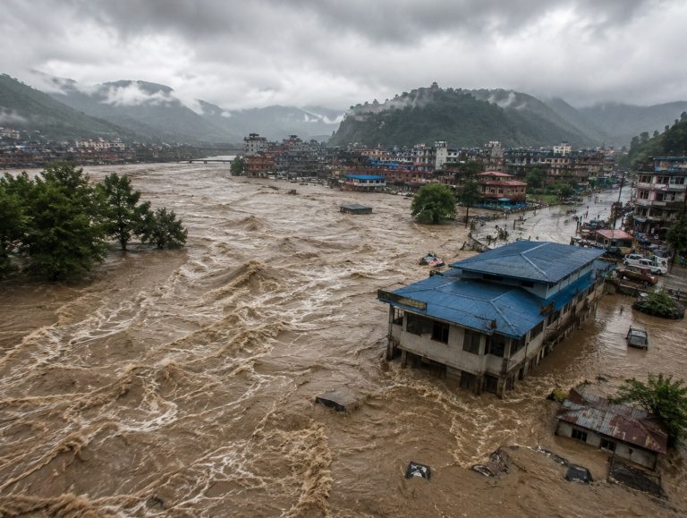 Nepal floods AI