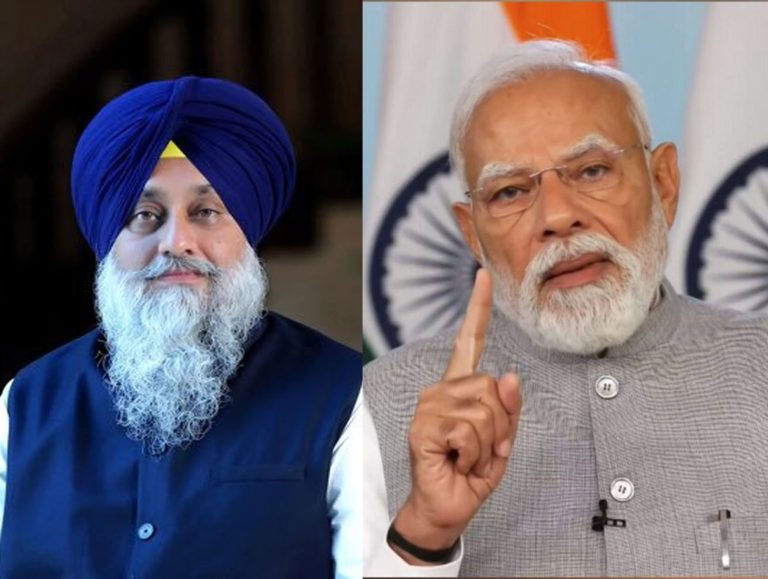 Sukhbir Badal and PM Modi