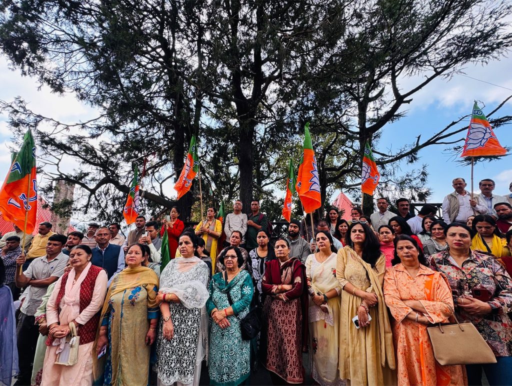 BJP morchas protest in Shimla, target congress Government over civic issues