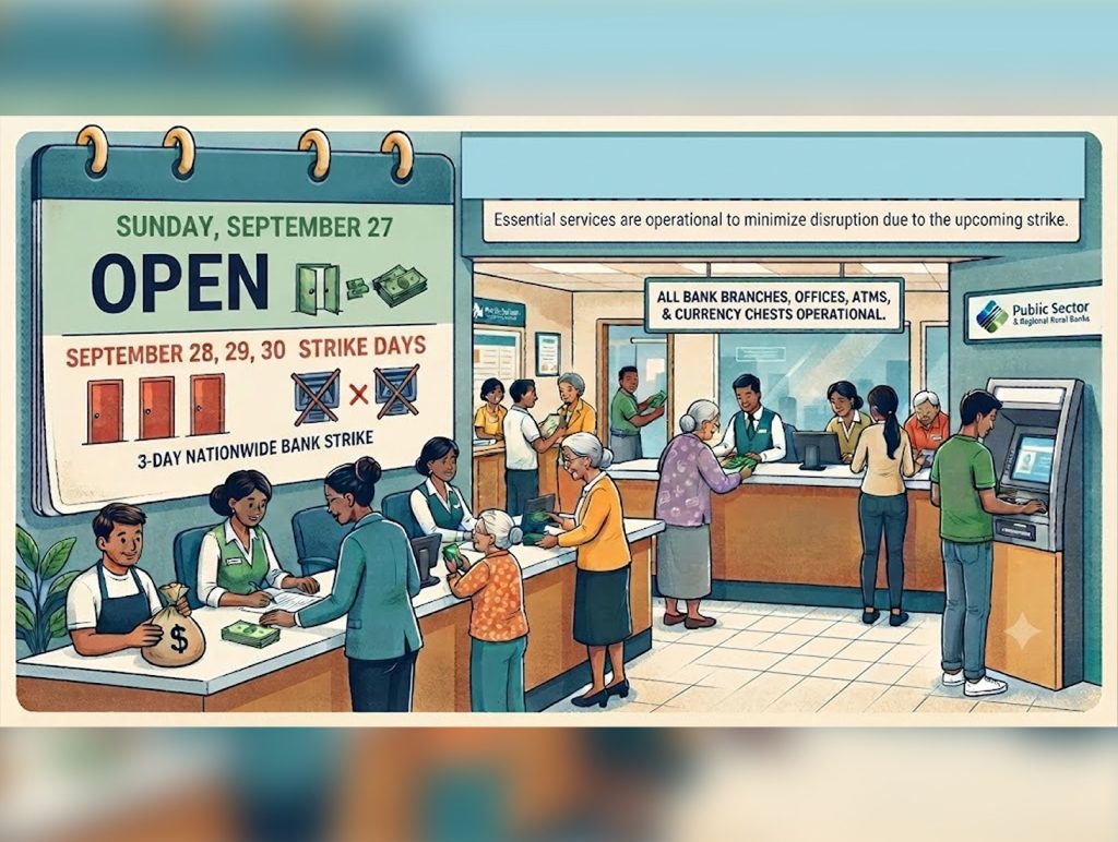 Banks to remain open on Sept 27