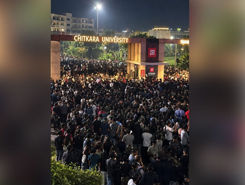 Students protest at Chitkara University over missing-student rumour