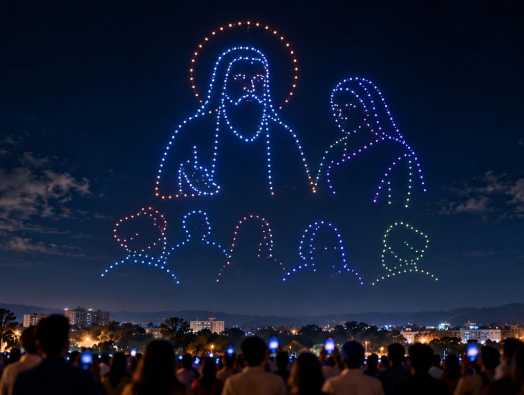 Drone displays illuminate Mohali for Guru Ravidas Parkash Purab