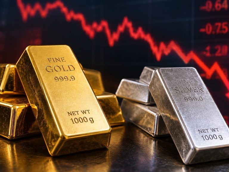 Gold falls nearly Rs 1,000, silver slips Rs 1,800
