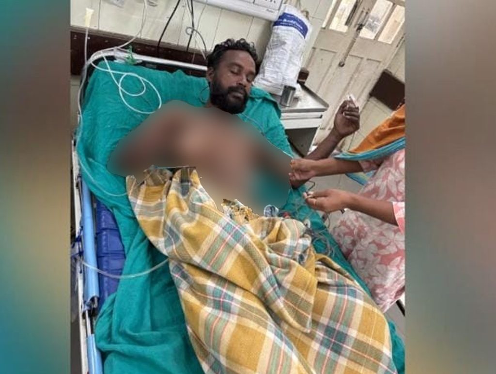 The man was shifted to Rajindra Hospital in Patiala for treatment.