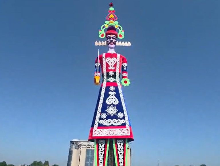 Panchkula’s 221-ft Ravan ready to go up in flames at touch of button