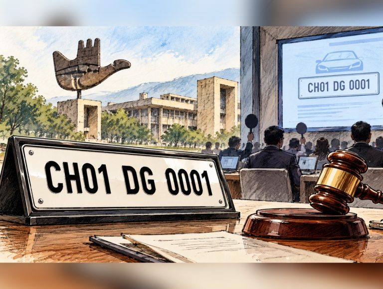 Chandigarh’s fancy car number 0001 goes for ₹21.31 lakh