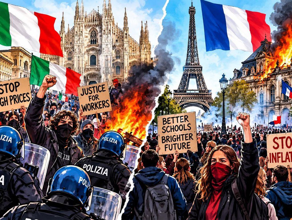 From Paris to Milan, anger hits the streets