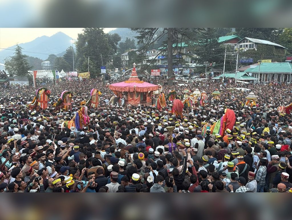 Deities Join Grand Chariot Procession at Kullu Dussehra