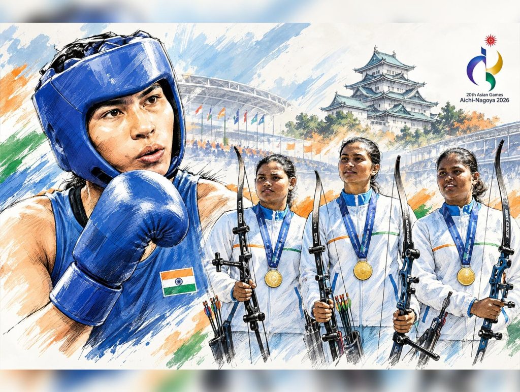 India claim archery double, Lovlina adds boxing gold